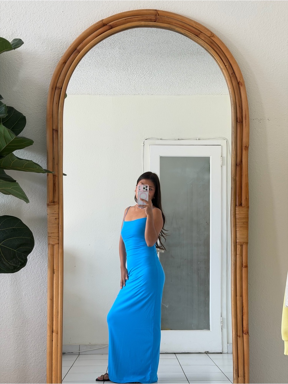 Women's Bright Blue Spaghetti-Strap Maxi Dress
